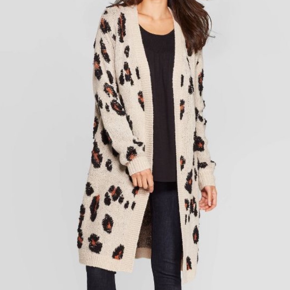 Knox Rose Leopard Long Cardigan / Duster